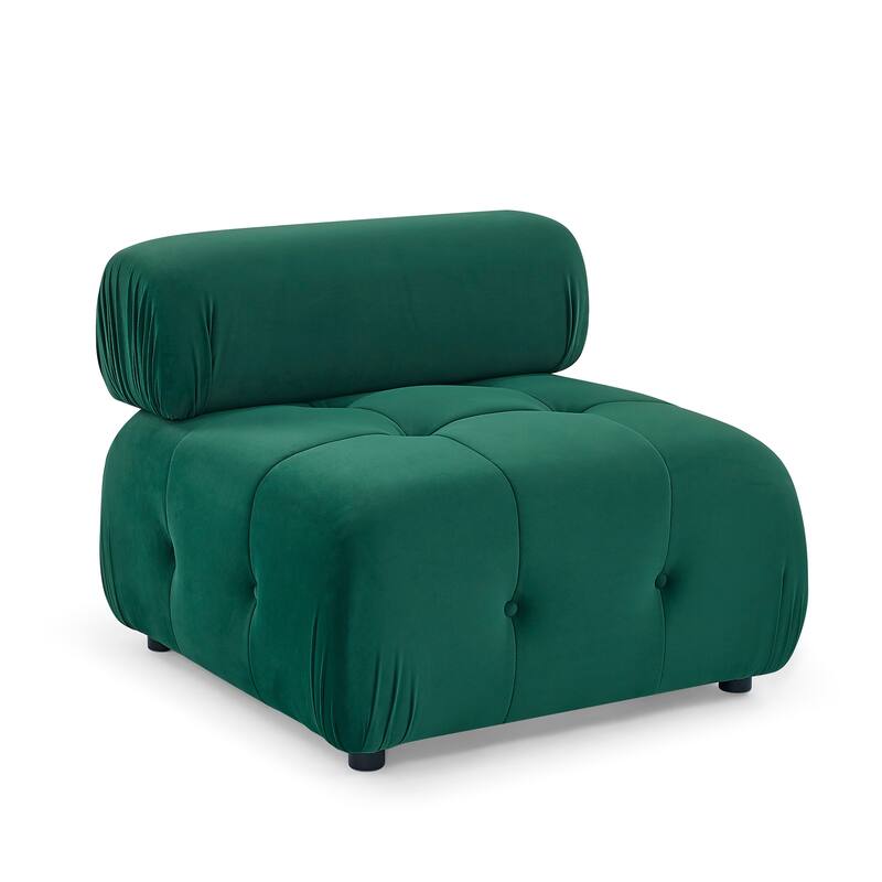 93'' Modular L-Shaped 4 Seat Sectional Sofa with Reversible Ottoman, Button Tufted Design and Comfortable Cushions