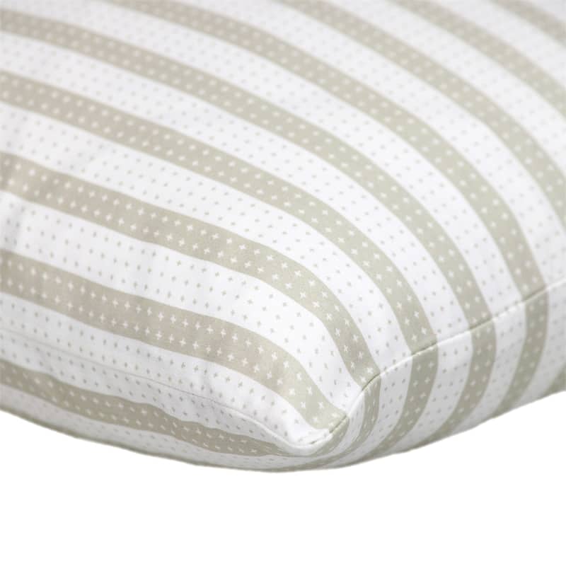 Stars Woven Cotton Throw Pillow - 16" - White and Beige