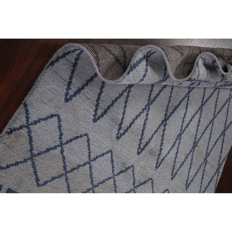Modern Tribal Abstract Oriental Wool Area Rug Handmade Foyer Carpet - 5'1" x 8'3"