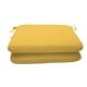 preview thumbnail 29 of 44, Sunbrella 20 x 18 solid fabric seat pad(2 pack) - 20"W x 18"D x 2.5"H Spectrum Daffodil