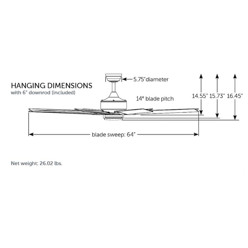 Fanimation Levon Custom Indoor/Outdoor Smart Ceiling Fan DC Motor - Dark Bronze