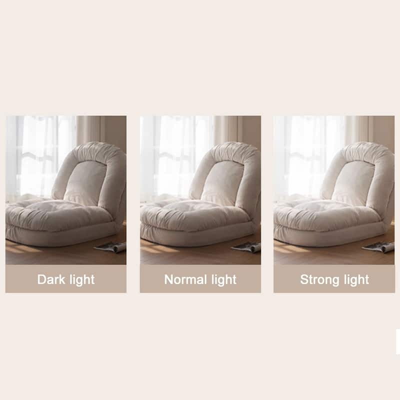JASIWAY Modern Convertible Sleeper Sofa Bed Lazy Sofa, Beige