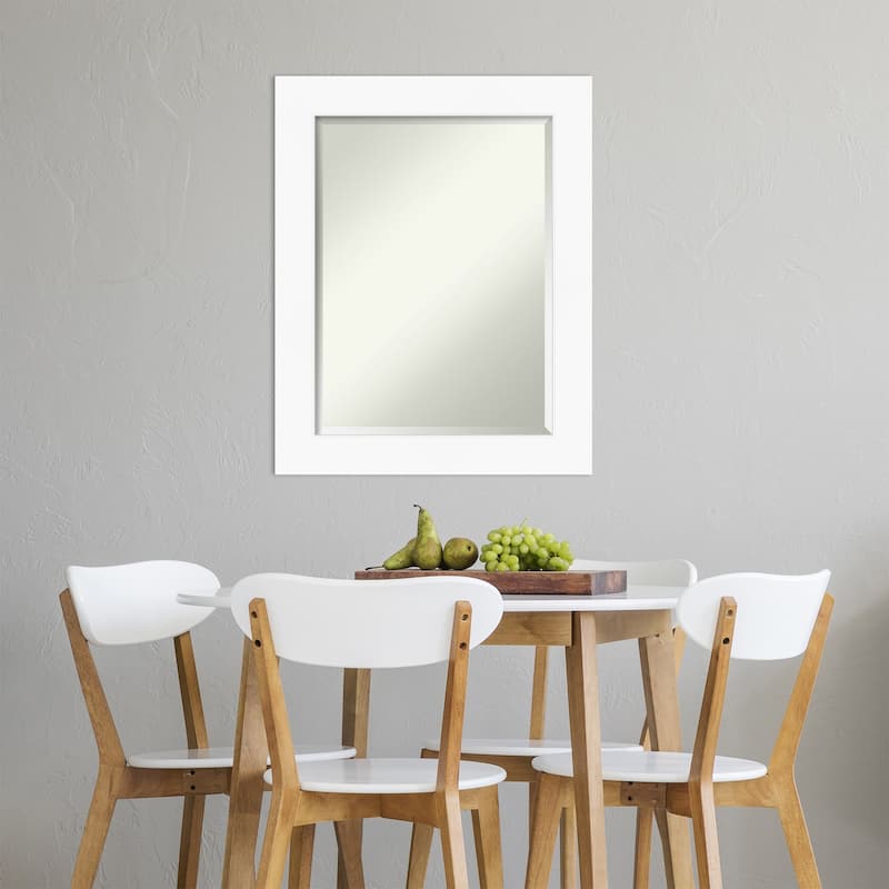 Beveled Wall Mirror - Cabinet White Frame - Cabinet White