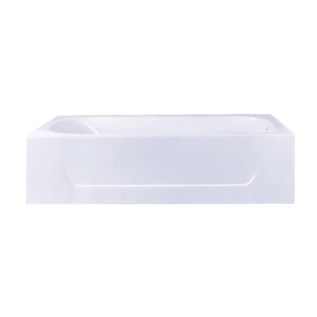 Kingston Brass Aqua Eden 60" Three Wall Alcove Cast Iron Soaking Tub