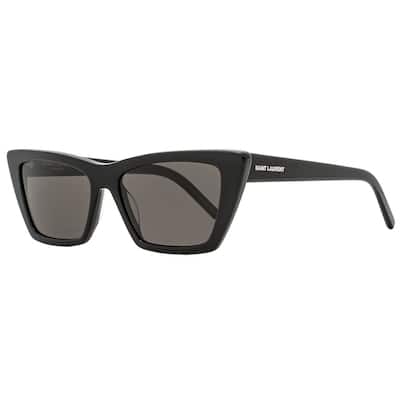Saint Laurent SL 276 Mica 001 Womens Shiny Black 53 mm Sunglasses - Shiny Black
