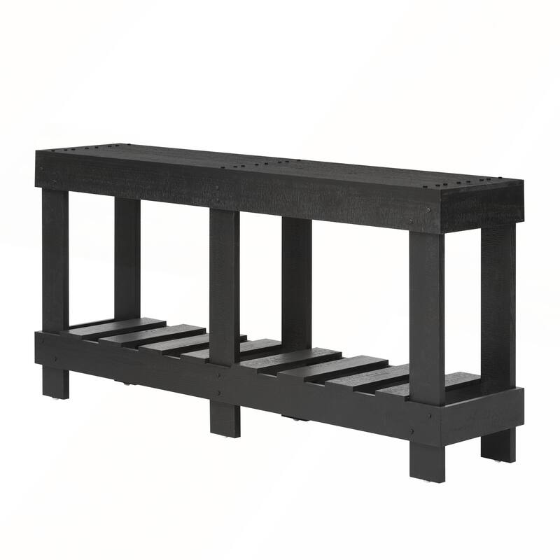 62.9-Inch Vintage Entryway Table with Natural Fir Wood