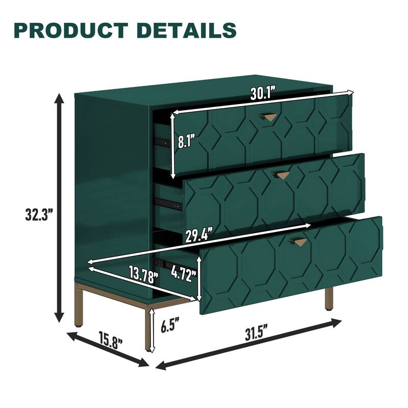 3 drawers cabinet