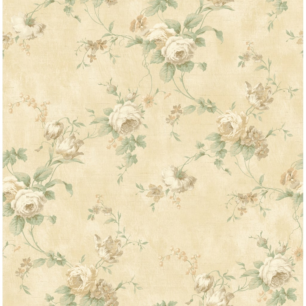 Seabrook Designs Sydnee Rose Trail Unpasted Wallpaper