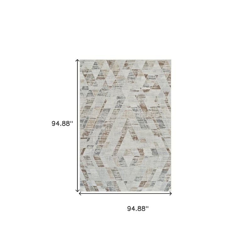 Bicus Distressed Abstract Modern Stain Resistant Woven Area Rug By HomeRoots