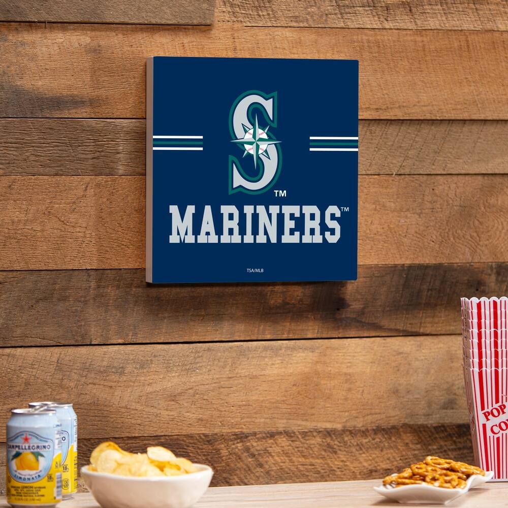 Seattle Mariners Wooden Door Decor Wall Sign - Multi-Color