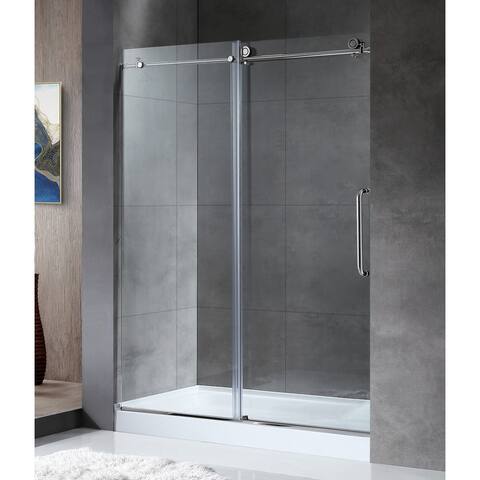 ANZZI Madam 60" x 76" Frameless Sliding Shower Door in Polished Chrome