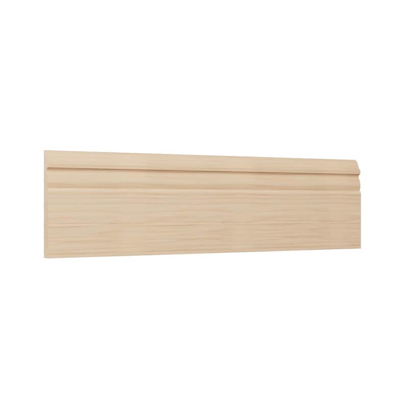 WM518: 9/16-in D x 5-1/4-in W x 96-in L Americraft Solid Hardwood Stain Grade Base Moulding