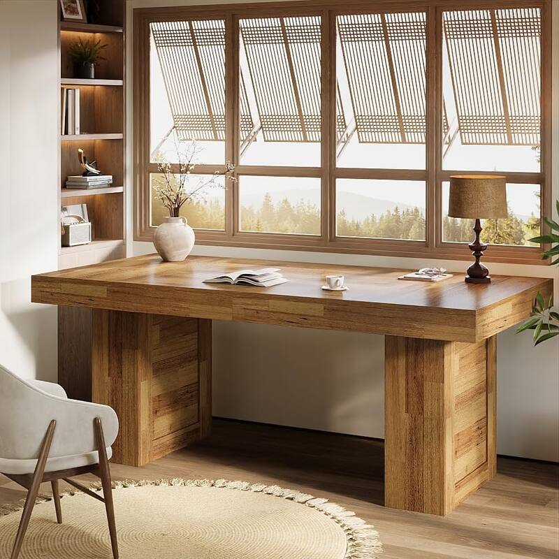 Large Computer Desk, Executive Desk, Home Office Writing Table, Conference Table Business Workstation for Working,Meeting