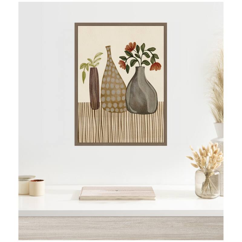 Kate and Laurel Rustic Stilllife l by Nikita Jariwala Framed Canvas Wall Art Print