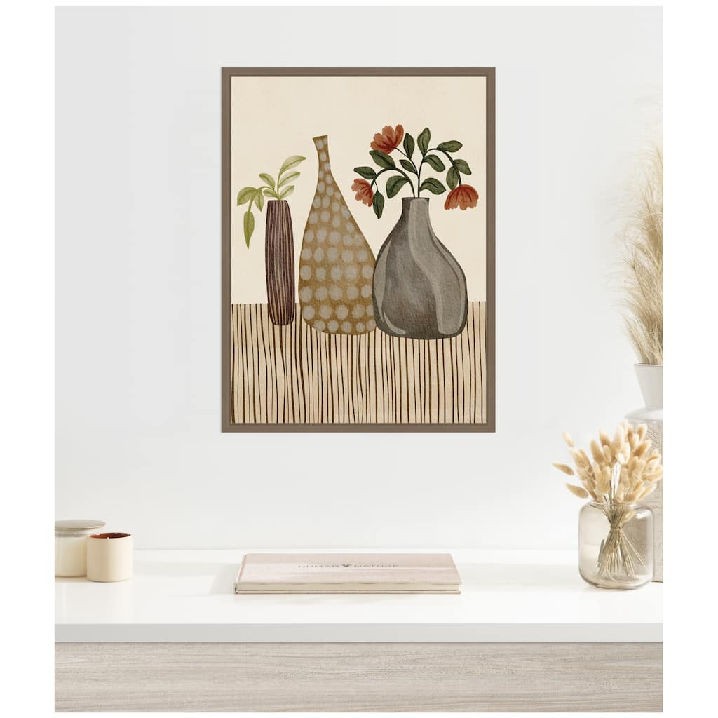Kate and Laurel Rustic Stilllife l by Nikita Jariwala Framed Canvas Wall Art Print