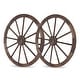 preview thumbnail 5 of 3, Heritage Rustic Wagon Wheel Trellis Wooden Wall Decor Set of 2