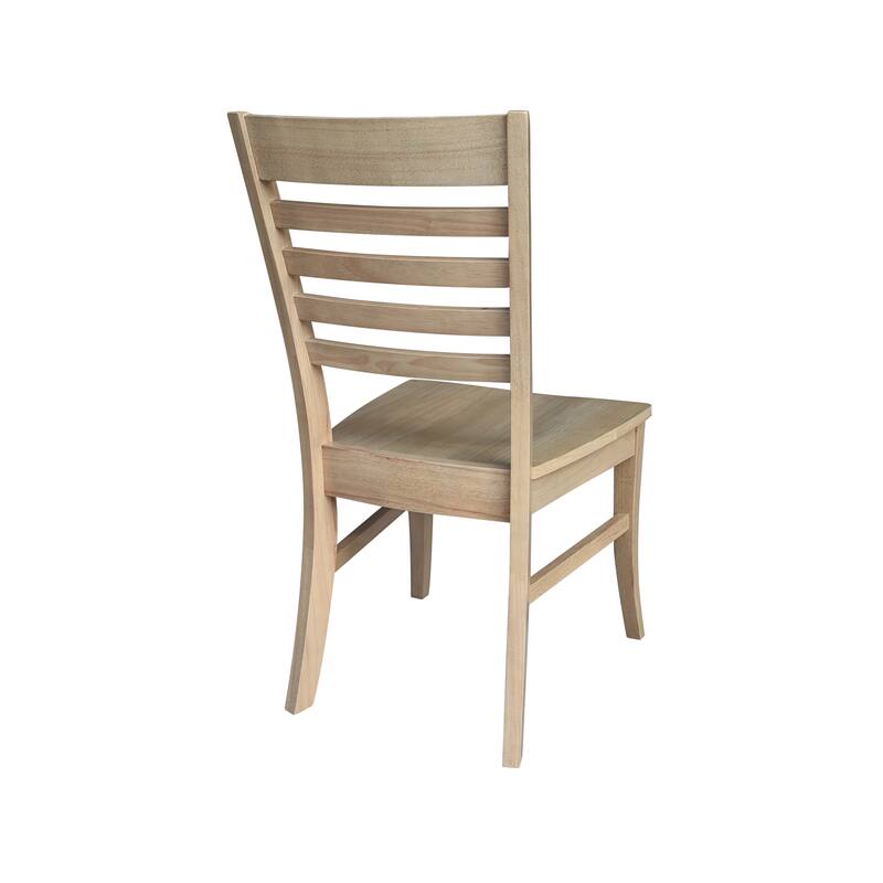 International Concepts Solid Wood Roma Ladderback Dining Chairs, Set of 2