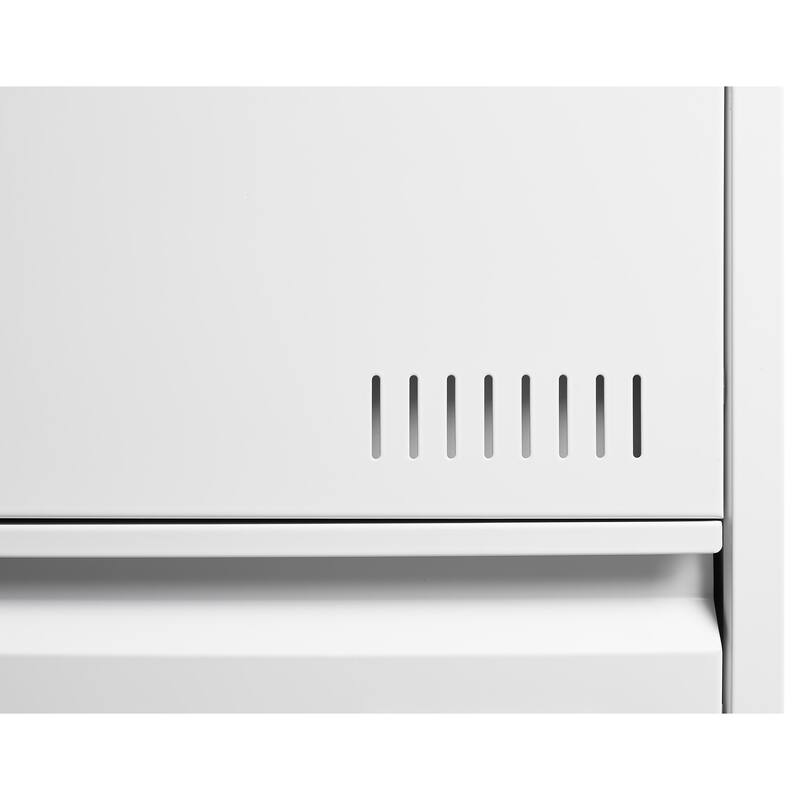 Anmytek White 3 Drawer Lateral Locking Metal Filing Cabinet for Home Office Legal Letter A4 F4 Storage