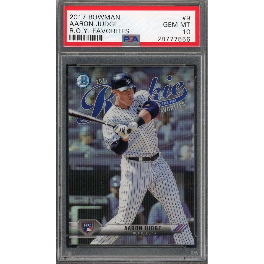 Aaron Judge 2017 Bowman ROY Favorites Baseball Rookie Card #9 Graded PSA 10 - 8'6" x 11'6"