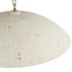 preview thumbnail 22 of 34, 1-Light Black Gold Oversized Metal Dome Pendant Light - 27in