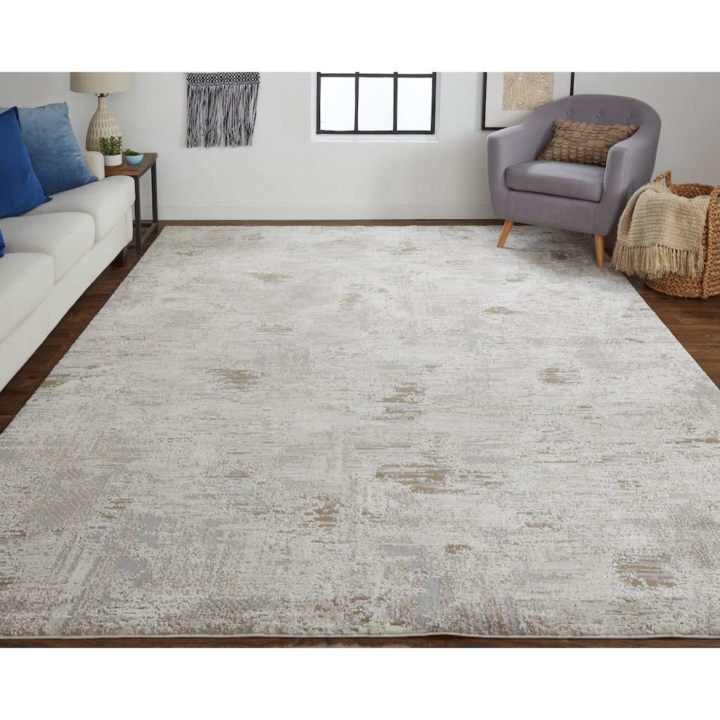 Grand Bazaar Kayden Machine Made Abstract Modern Area Rug