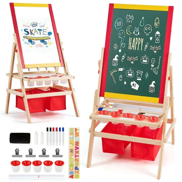 slide 2 of 14, Flip-Over Double-Sided Kids Art Easel - 20.5 " x 20 " x 42 " (L x W x H) Multi