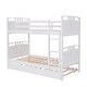 preview thumbnail 8 of 25, Twin Over Twin Pine Bunk Bed with Twin Size Trundle, Equipped with Stairs and Safety Barriers