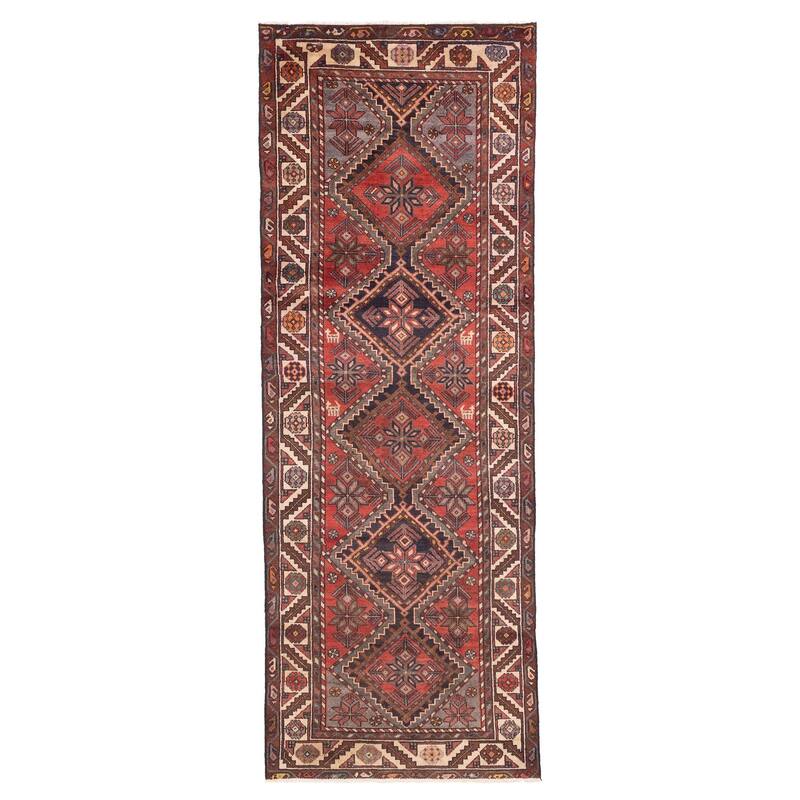 ECARPETGALLERY Hand-knotted Konya Anatolian Red Wool Rug - 3'5 x 9'7