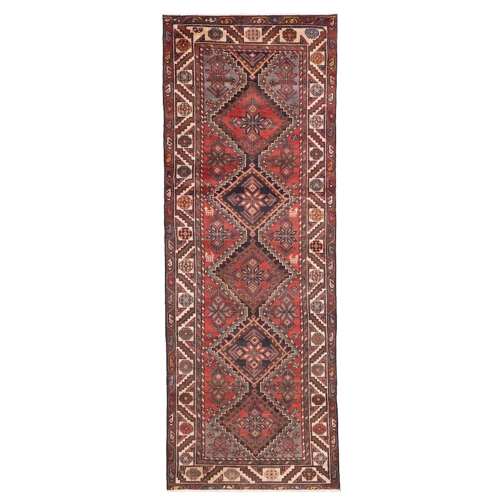 ECARPETGALLERY Hand-knotted Konya Anatolian Red Wool Rug - 3'5 x 9'7