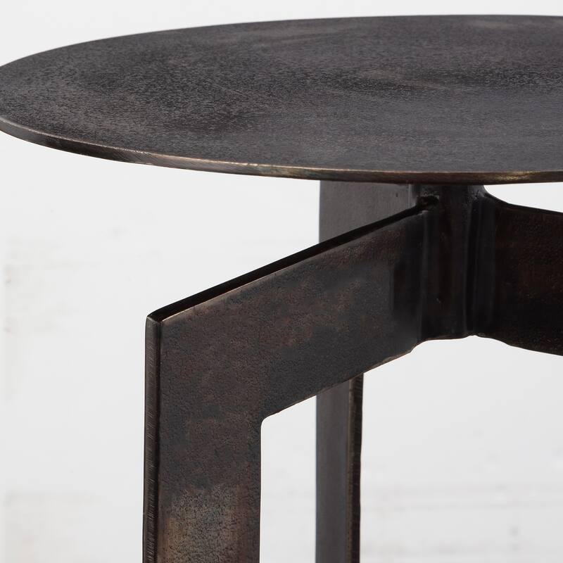 Open Design Rectangular Accent Table - 24" - Bronze Tone