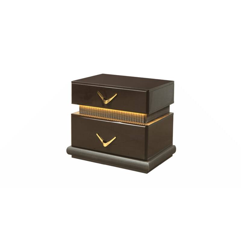 Dunhill Modern Style 2-Drawer Night stand Made with Wood in Brown - Brown
