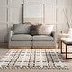 preview thumbnail 6 of 7, Nuloom Crimson High-Low Plaid Tasseled Area Rug