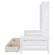 preview thumbnail 18 of 17, Modern Twin Size Kids Bed Daybed, All-in-One Cabinet Bed with 2 Drawers,White