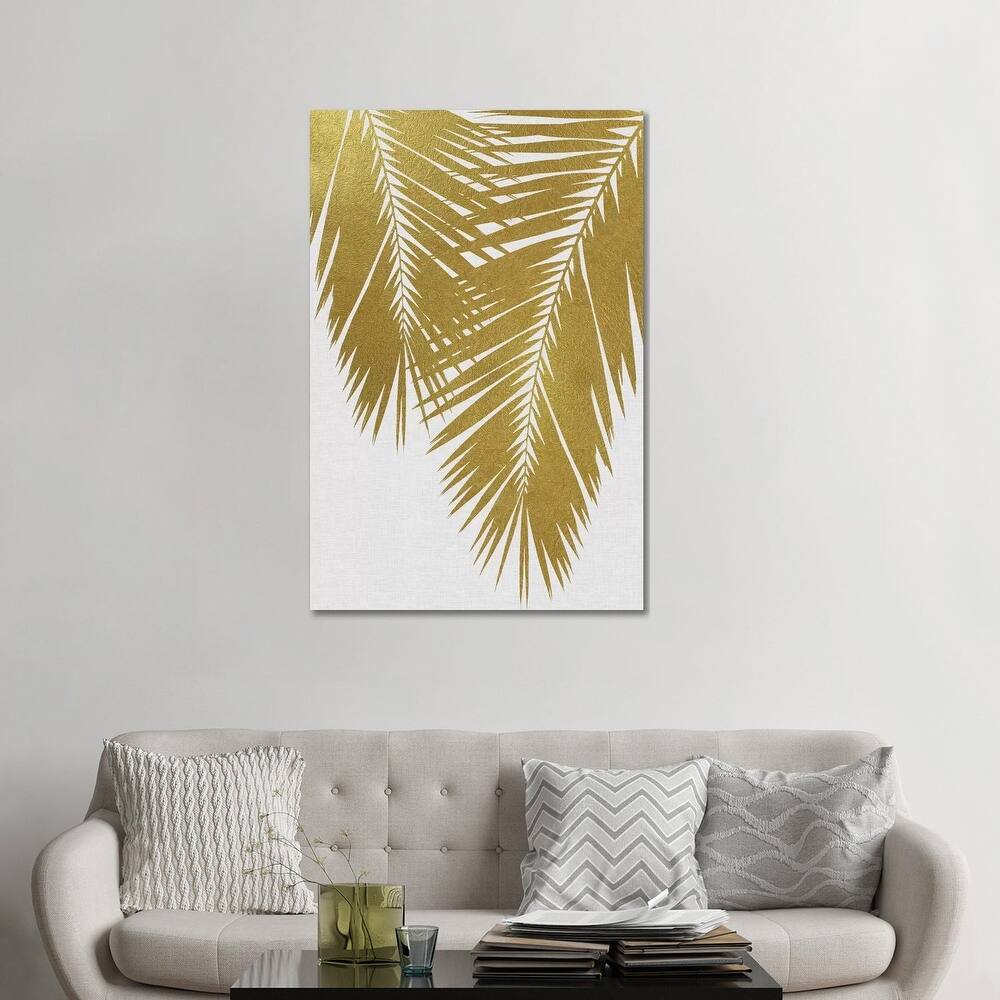 iCanvas "Palm Leaf II Gold" by Orara Studio Canvas Print