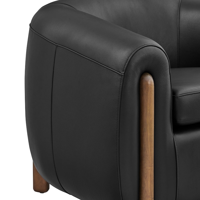 NPD Furniture Cordelia 38" W Top Grain Leather Club Chair