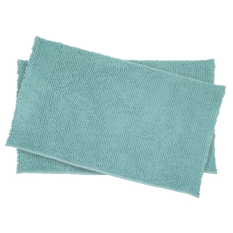 Resort Collection Plush Shag Chenille 2-Piece Bath Mat Set