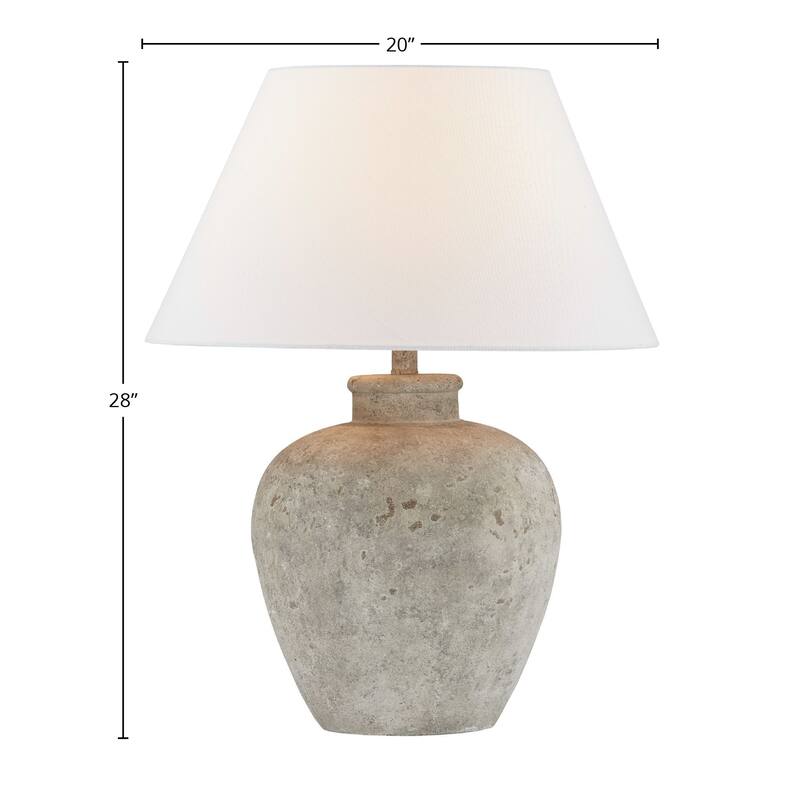 Ansley 28" Table Lamp with Linen Shade, Beige