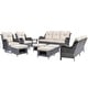 preview thumbnail 38 of 97, Gray Wicker Rattan Outdoor Patio Furniture Set Swivel Chair with Cushion