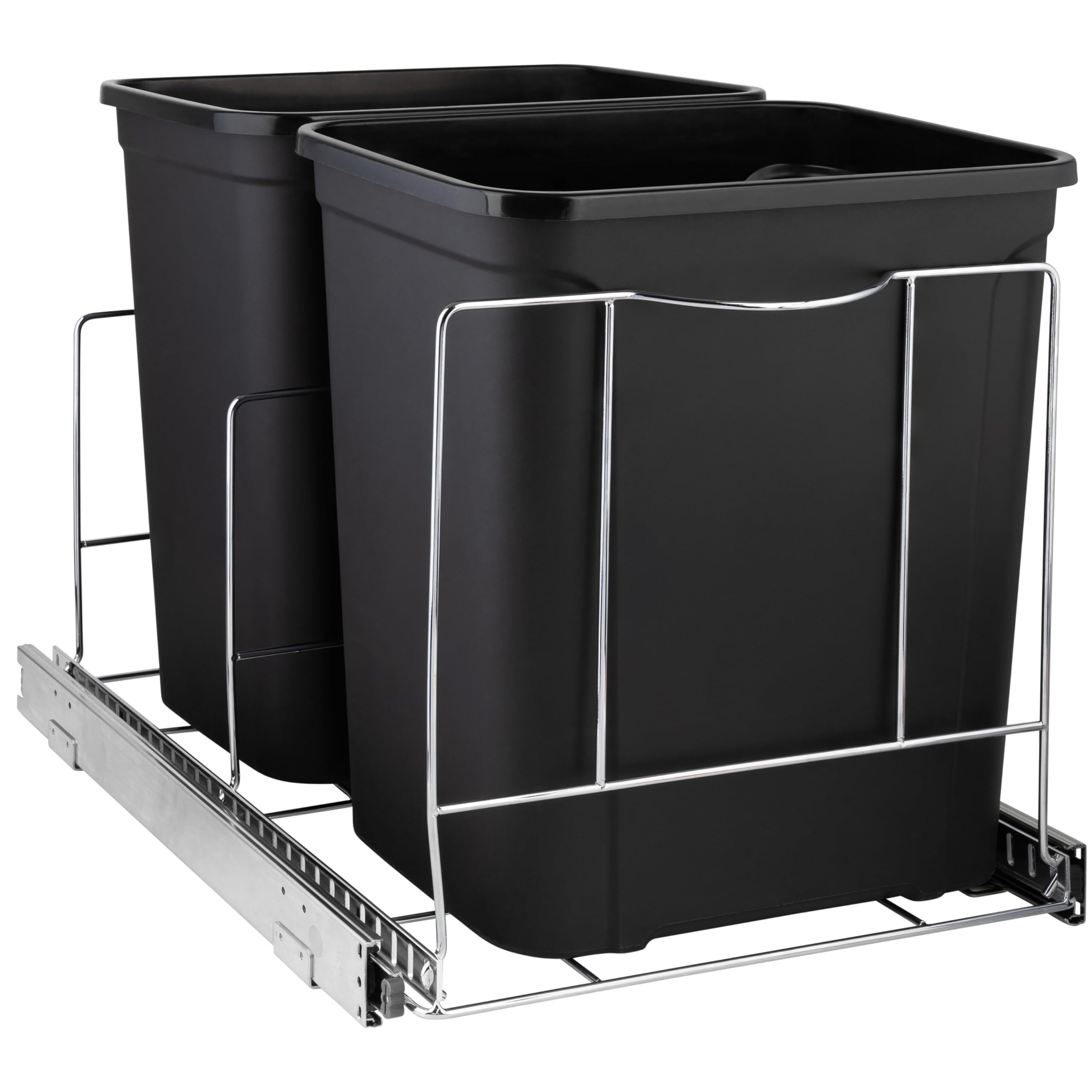 HOLDN' STORAGE Pull Out Trash Can Under Cabinet With Trash Can