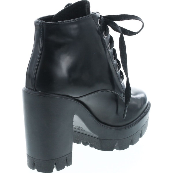 bamboo chunky heel boots