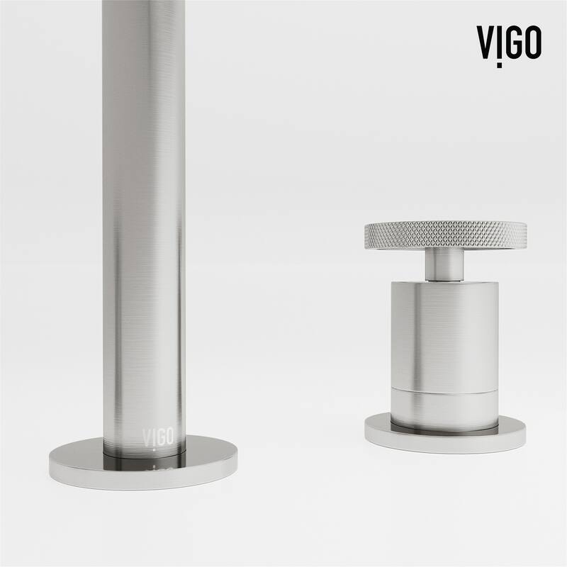 Vigo VG01301 Cass 1.2 GPM 8" H Double Handle Widespread Bathroom
