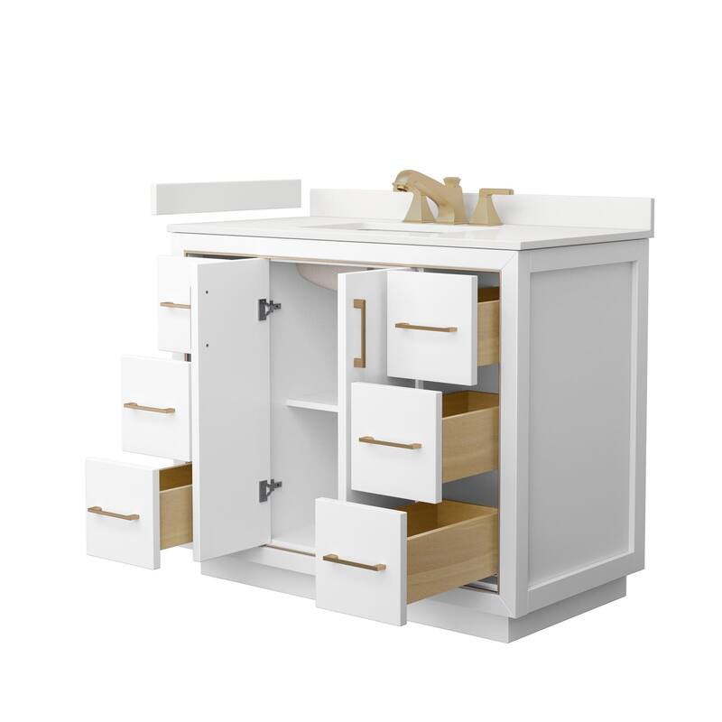 Wyndham Collection WCF111142S-QTZ-US3MXX Icon 42" Free Standing Single