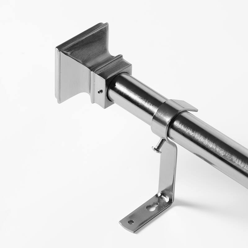 Exclusive Fabrics Modern Square Extendable Metal Rod Set, 52 - 144