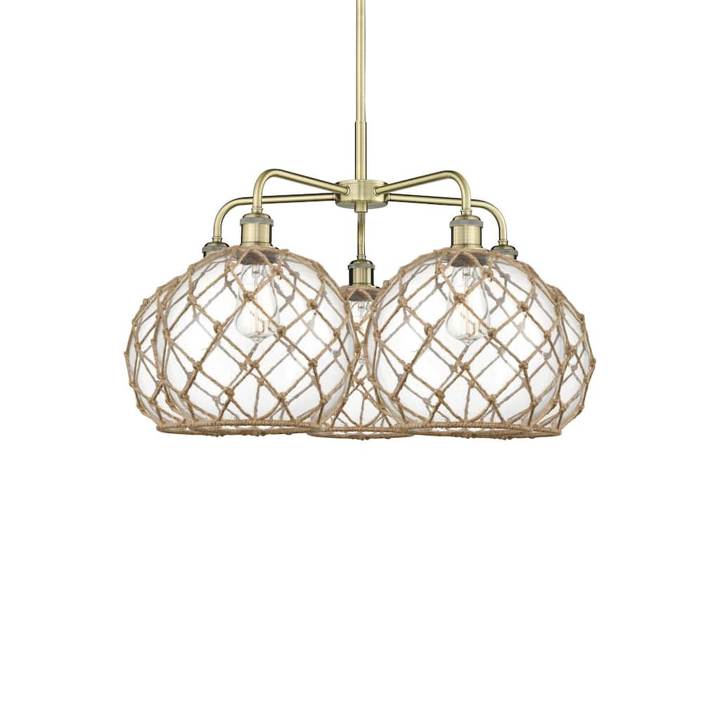 Innovations Lighting 516-5CR-18-29 Farmhouse Rope Chandelier Farmhouse