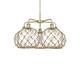 Option Antique Brass / Clear Glass with Brown Rope