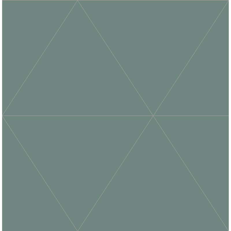 A-Street Prints Twilight Green Geometric Wallpaper