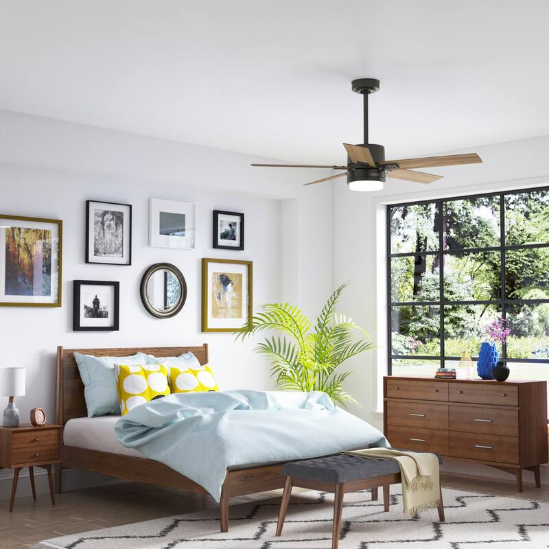 Hunter 52" Noble Bronze Ceiling Fan with LED Light Kit and Handheld Remote