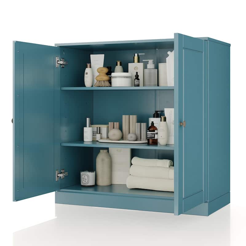 Palace Imports 100% Solid Wood 32" Bathroom Cabinet with Solid Doors and Adjustable Shelves
