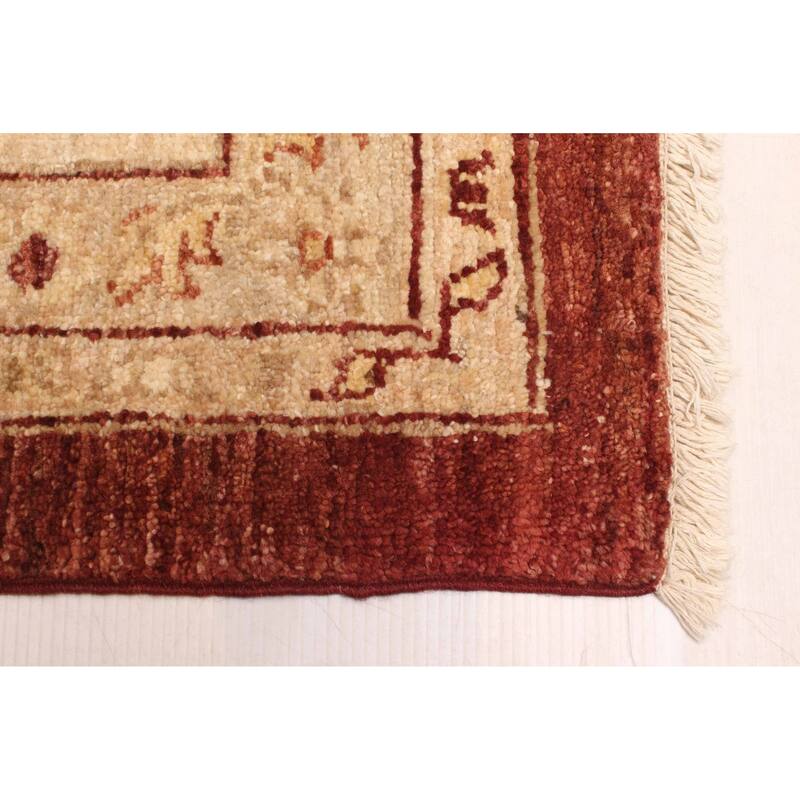 ECARPETGALLERY Hand-knotted Peshawar Oushak Dark Red Wool Rug - 9'0 x 11'11