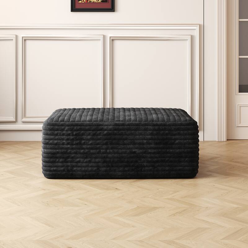 Sofa ottoman, No Assembly Required(Plush Corduroy Fabric)